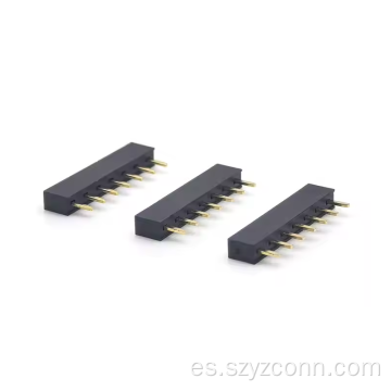 Conector de cabecera hembra de paso de 2,54 mm 7P